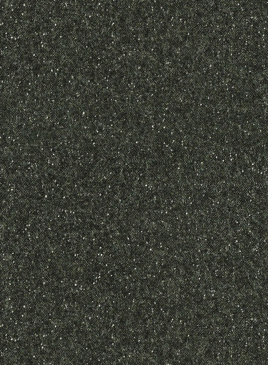 Dark Olive Flecks Donegal Tweed Shirt