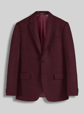 Dark Wine Heavy Tweed Jacket