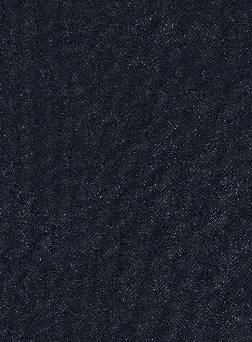 Deep Blue Herringbone Tweed Suit