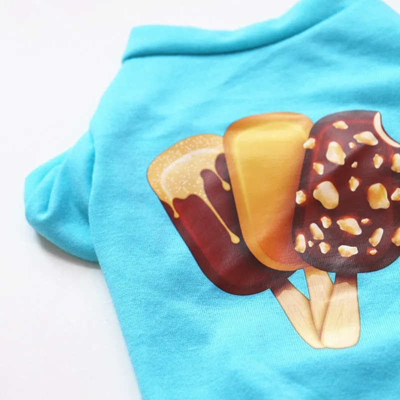Delicious Popsicle Ice Cream Spring Blue Puppy Shirt