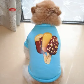 Delicious Popsicle Ice Cream Spring Blue Puppy Shirt