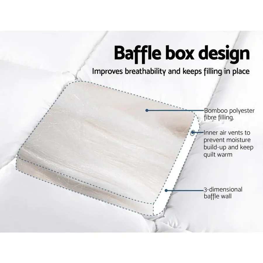 Double Premium Package | Henley LED Bed White, Luna Series Euro Top Mattress (Medium Firm) & Bamboo Mattress Topper!