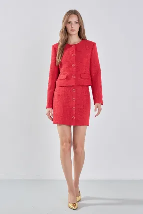 Endless Rose - Tweed Buttoned Jacket
