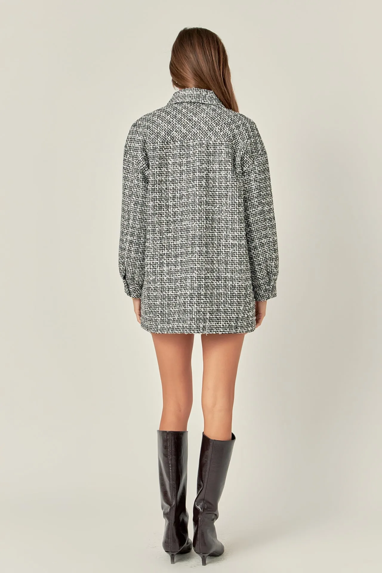 English Factory - Tweed Shirt Jacket