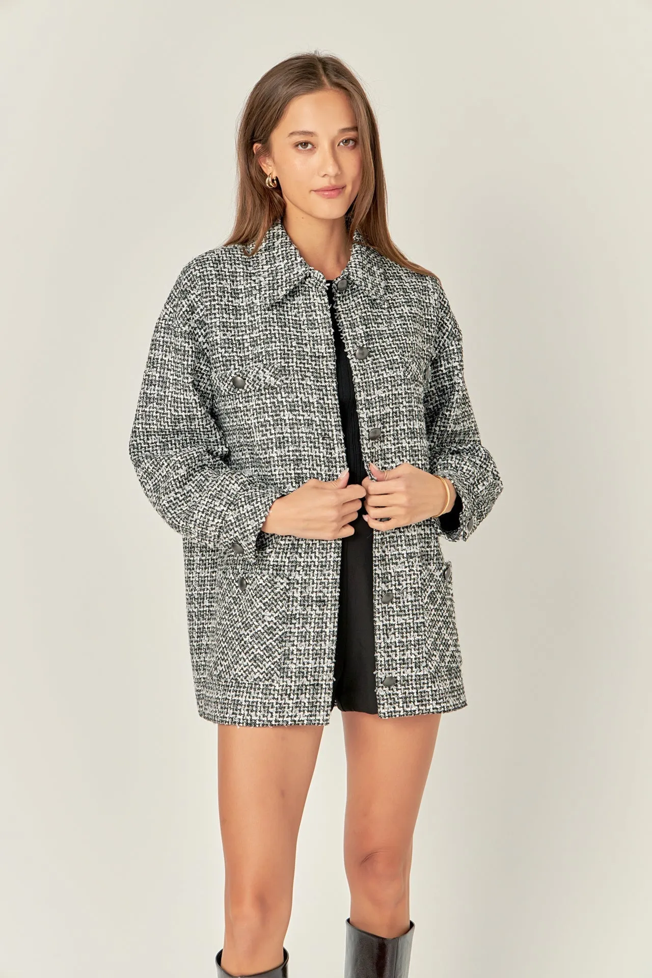English Factory - Tweed Shirt Jacket