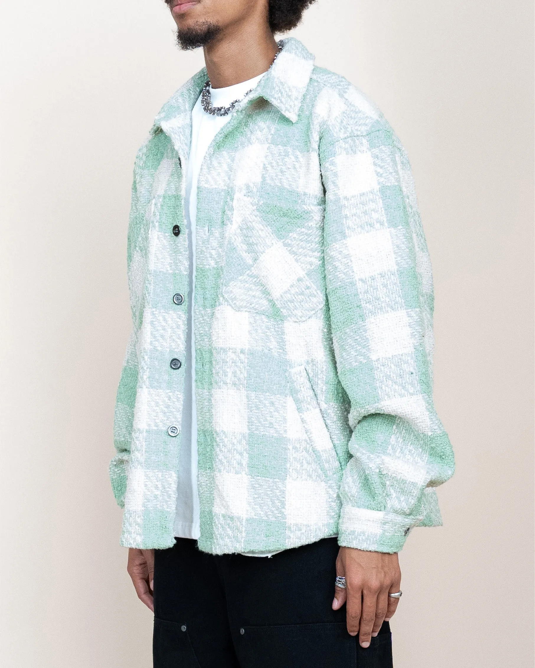 EPTM TWEED FLANNEL SHIRT - EMERALD