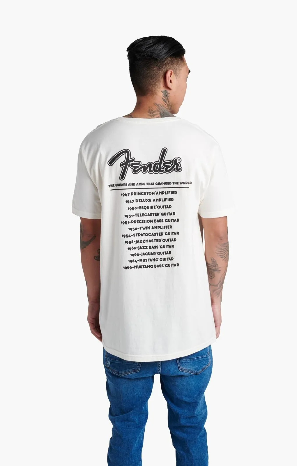 Fender World Tour T-Shirt, Vintage White