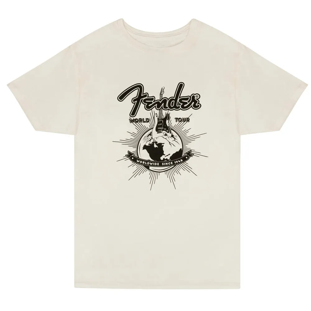Fender World Tour T-Shirt, Vintage White