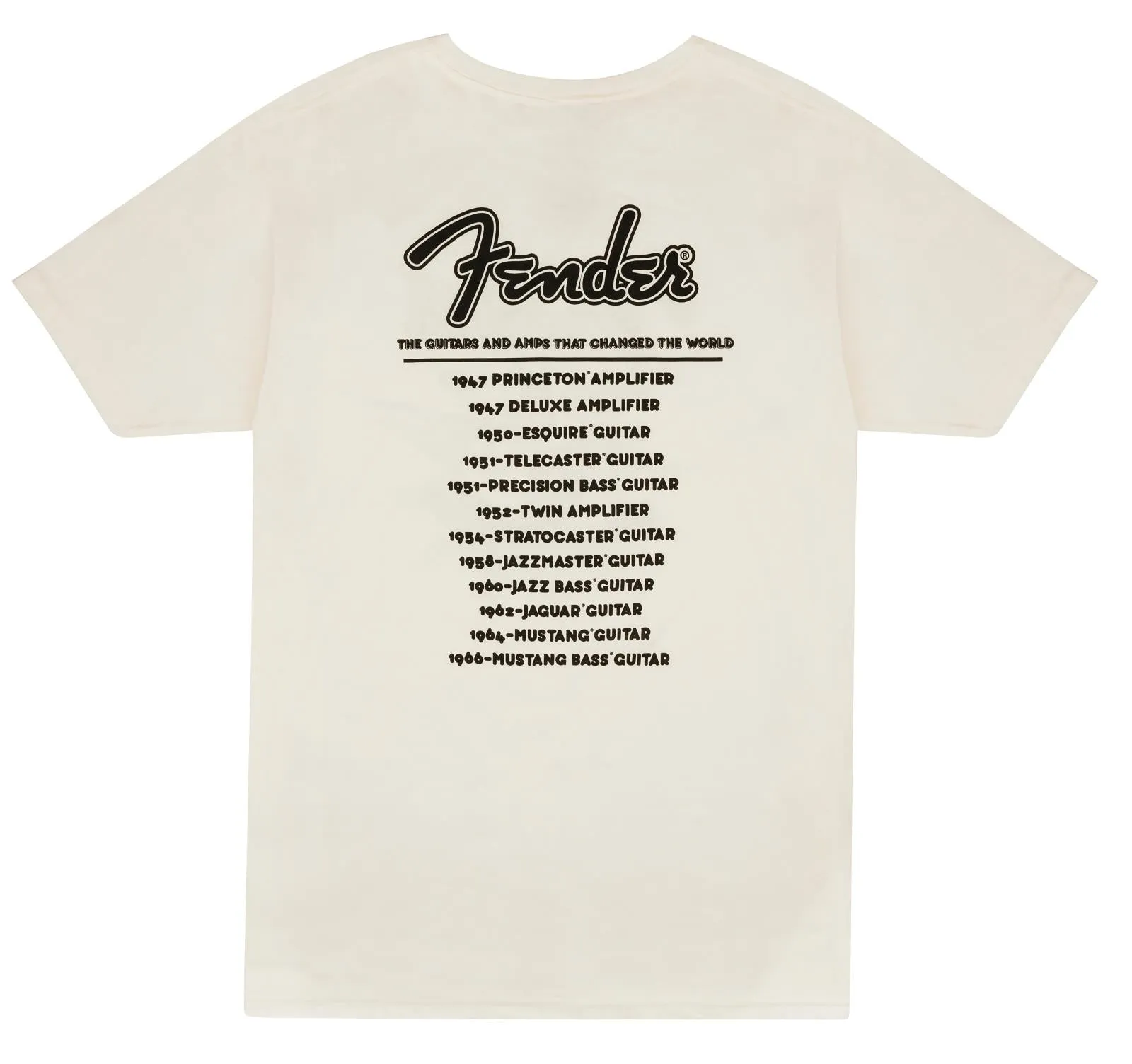 Fender World Tour T-Shirt, Vintage White