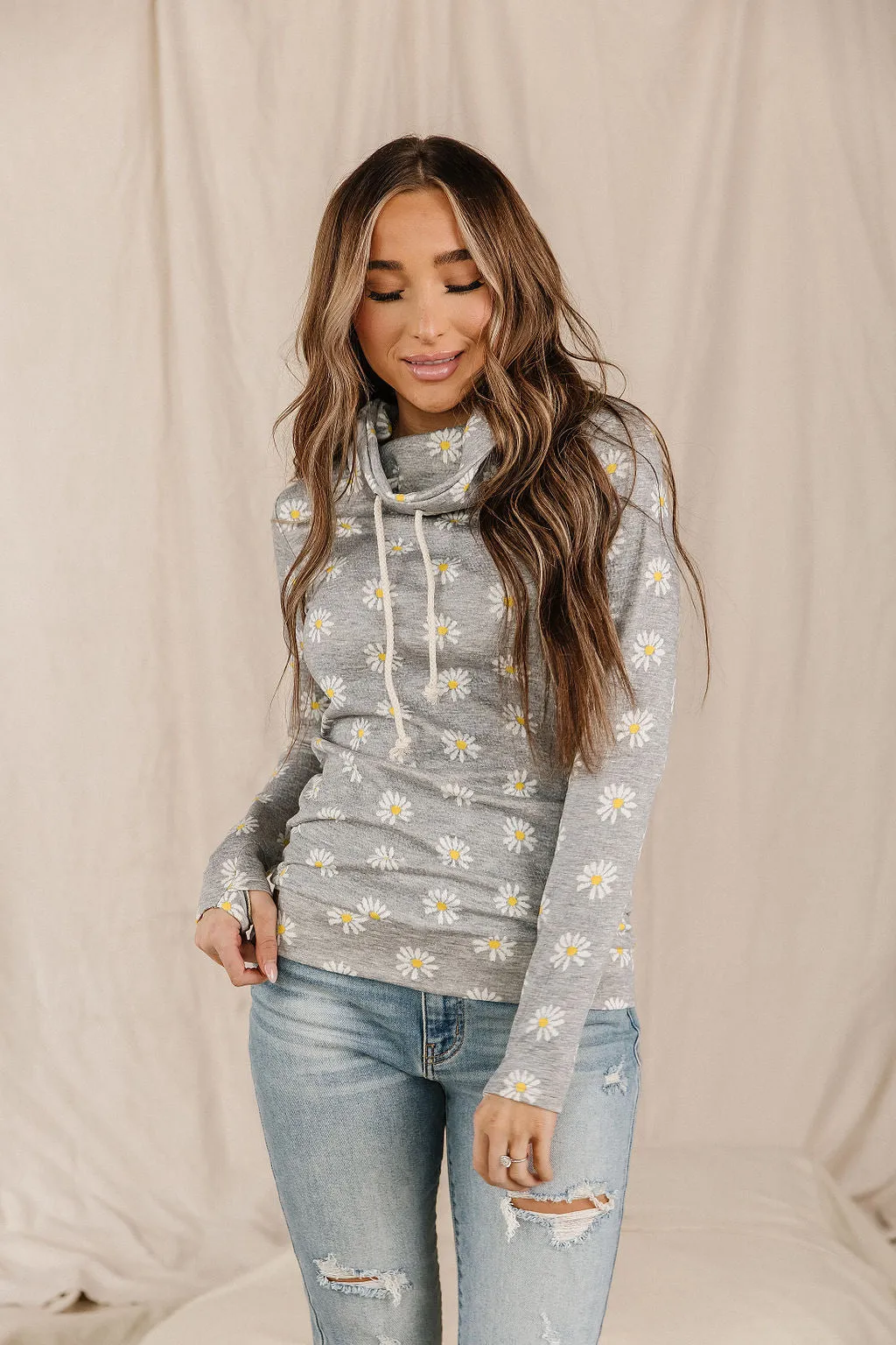 *FINAL SALE* CowlNeck Sweatshirt (In The Moment)
