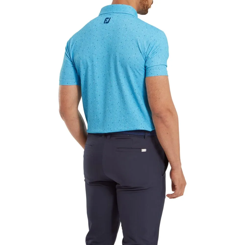FootJoy Tweed Texture Pique Golf Polo Shirt 81596 - Blue Sky