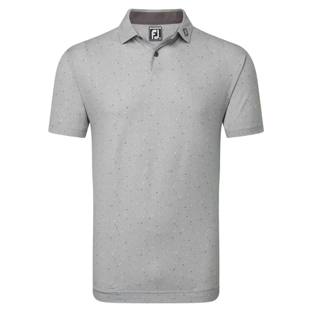 Footjoy Tweed Texture Pique Golf Polo Shirt 81599 - Grey Cliff