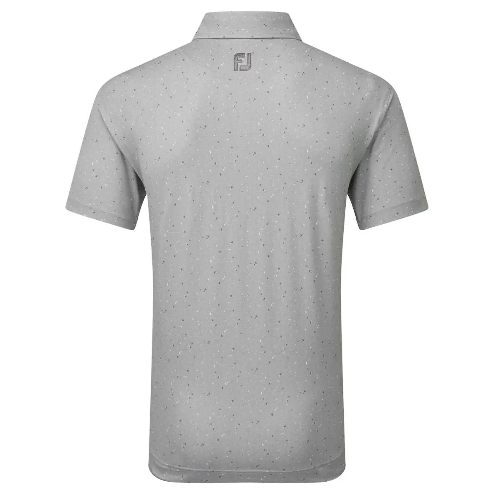 Footjoy Tweed Texture Pique Golf Polo Shirt 81599 - Grey Cliff