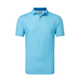 FOOTJOY Tweed Texture Stretch Pique Men's Polo (Blue)