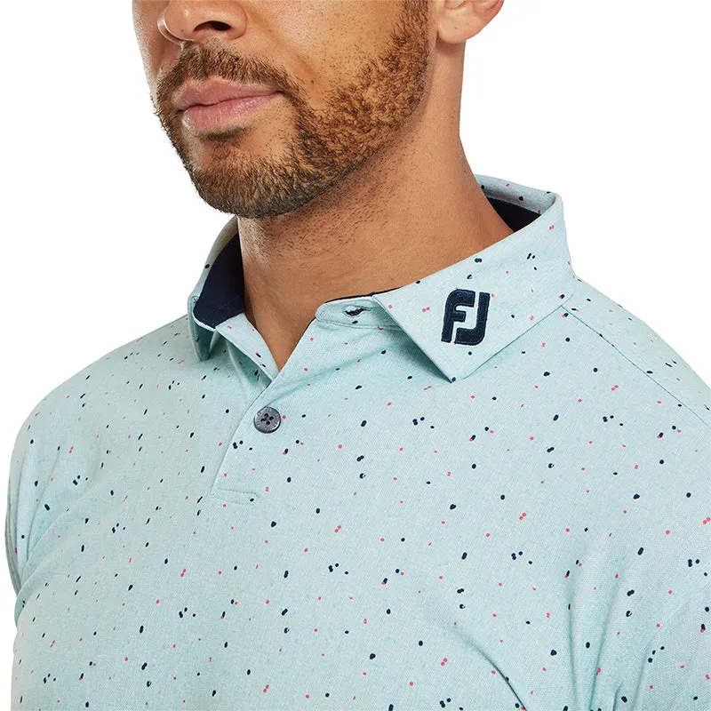 FOOTJOY Tweed Texture Stretch Pique Men's Polo (Sea)