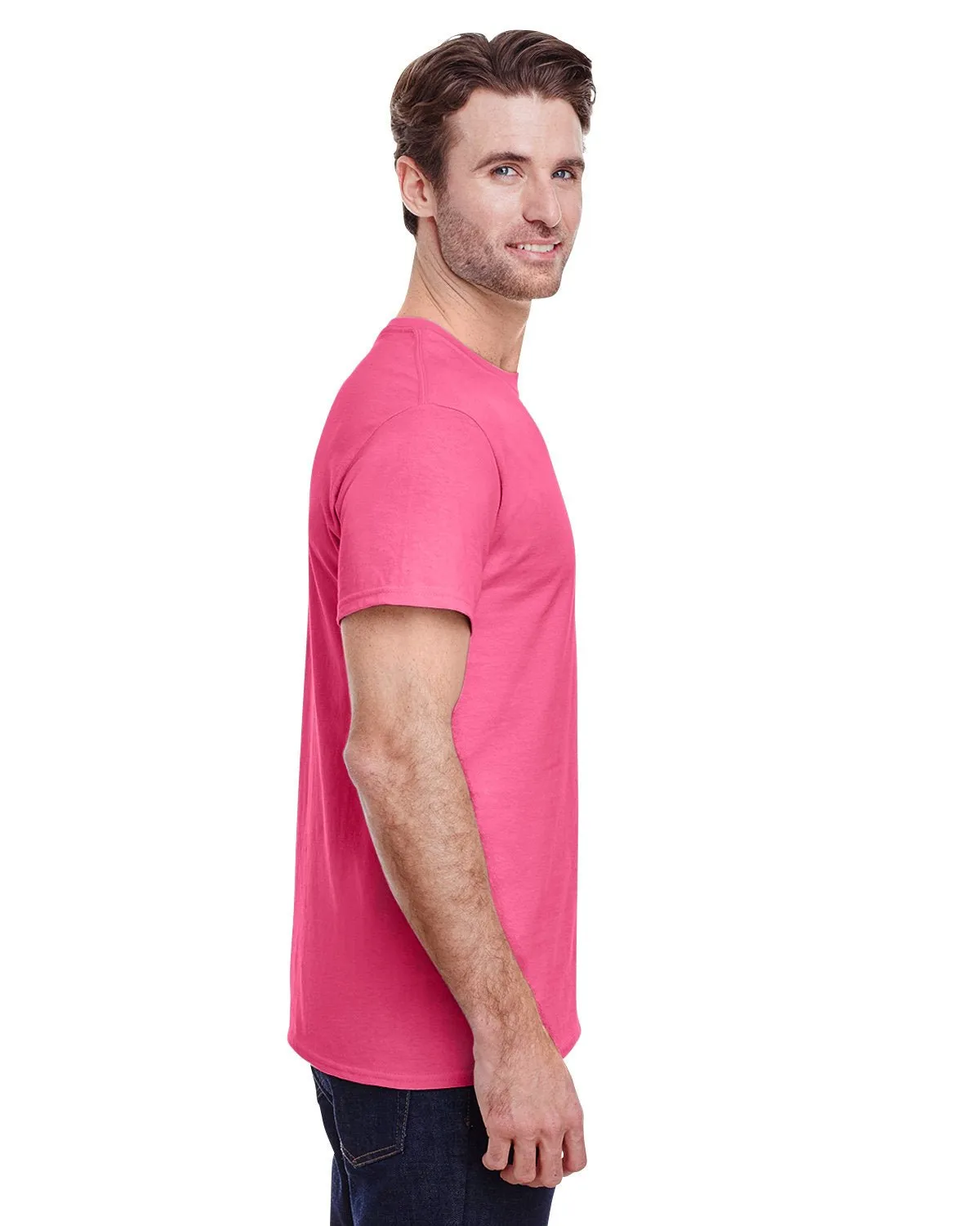 G500-Gildan-SAFETY PINK