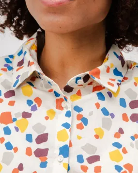 Geo Cotton Blouse Ecru