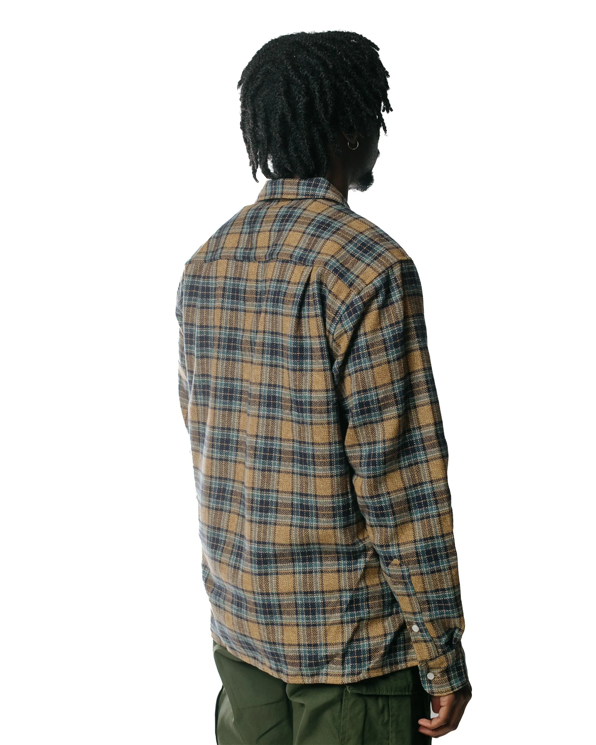 Gitman Vintage Bros. Tan Cotton Tweed Check Camp Shirt