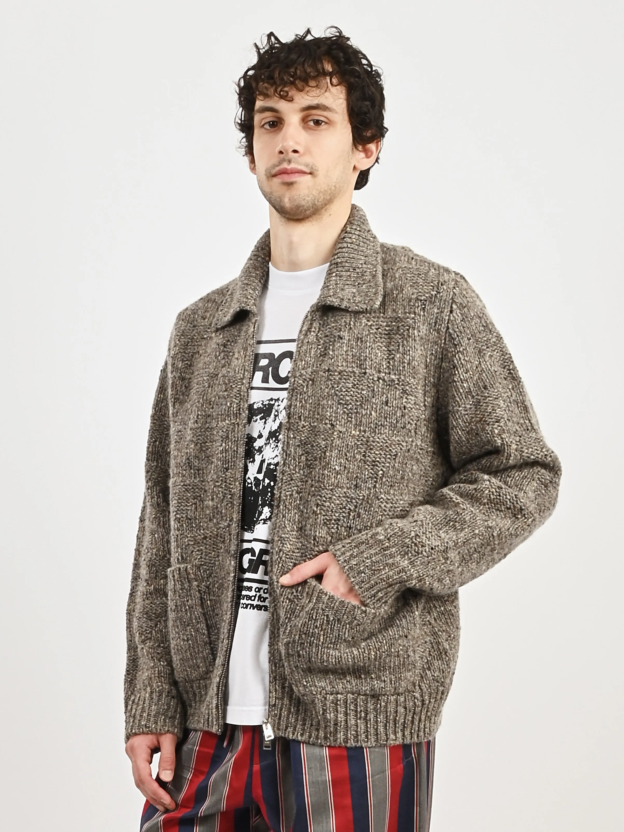 Grey Melange Erik Donegal Diamond Jacket