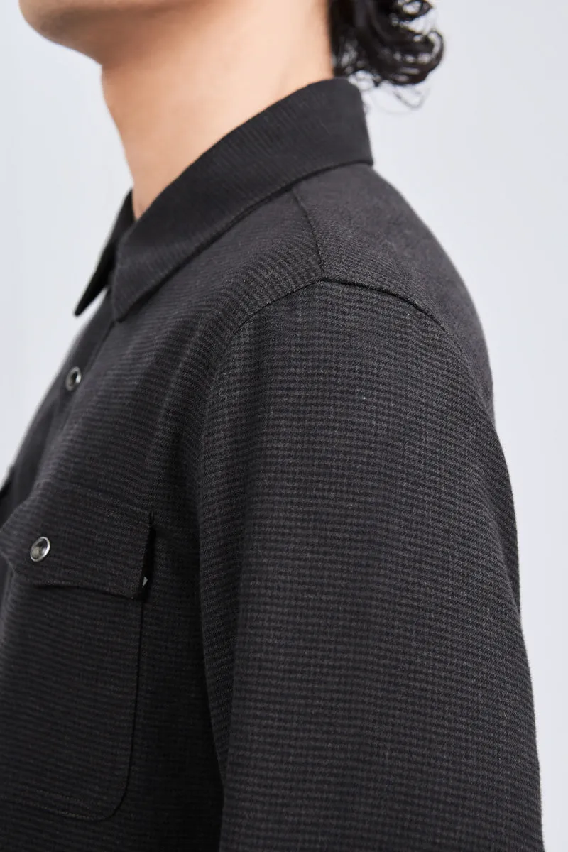 HeatGuard Casual Shirt Jacket | Brown Semi Plain 6098NZ