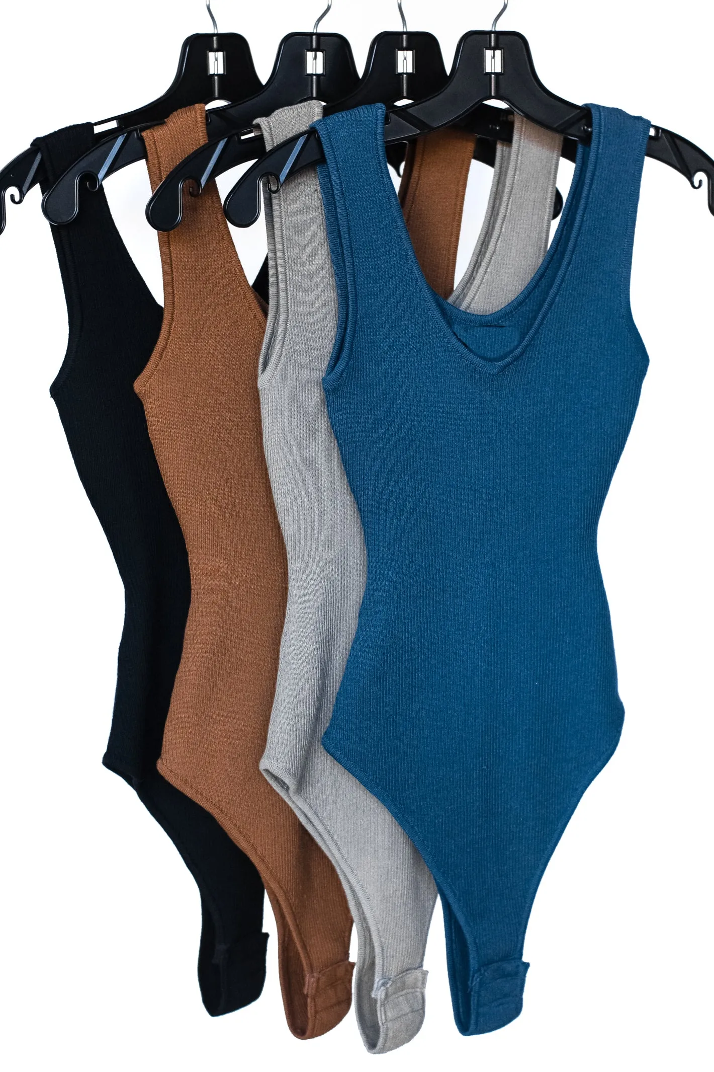 Heating It Up Ribbed V Neck Knit Bodysuit- 2 Colors