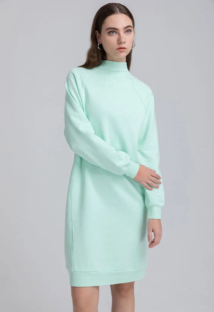 High Neck Raglan Sleeve T-Shirt