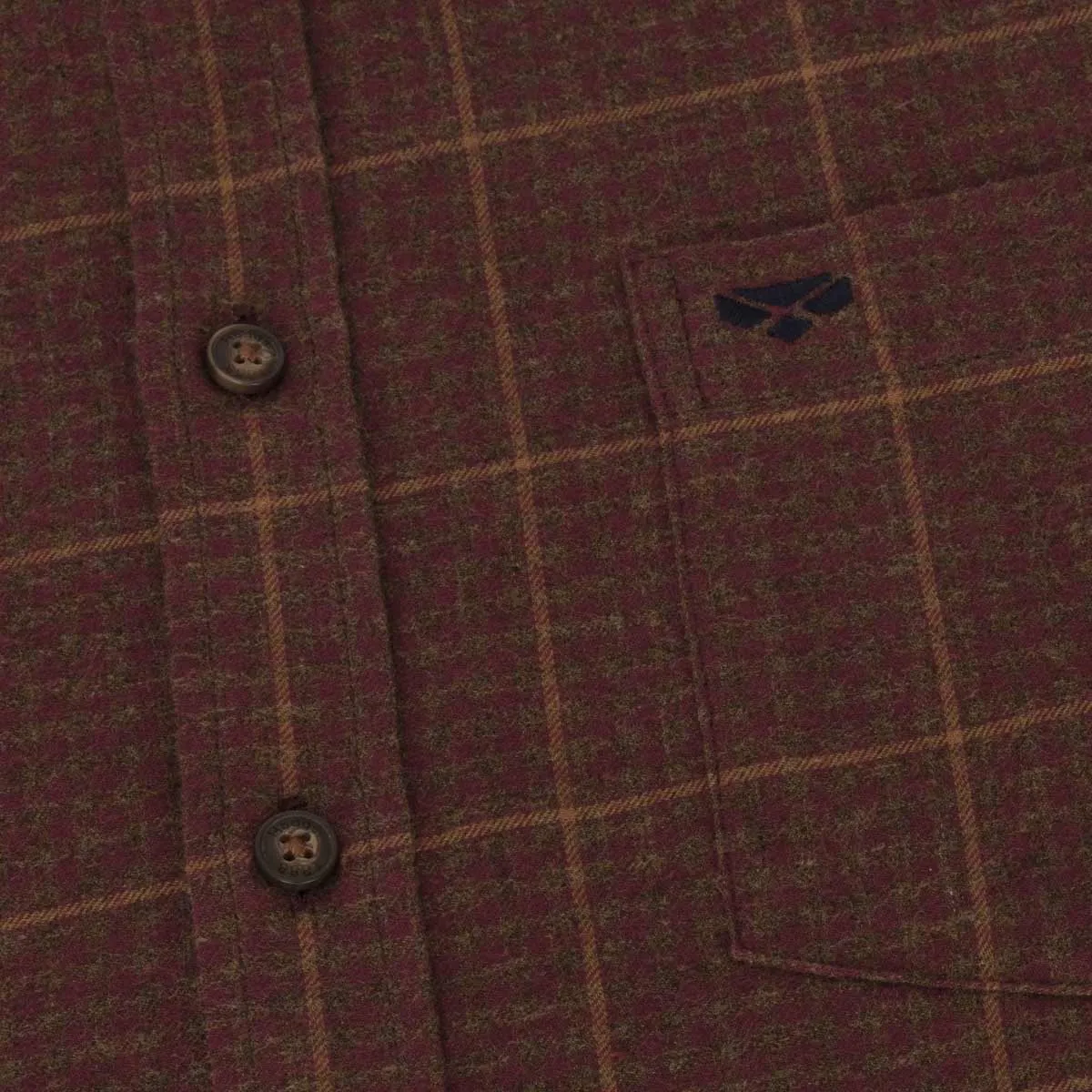 Hoggs of Fife Harris Cotton/Wool Twill Check Shirt