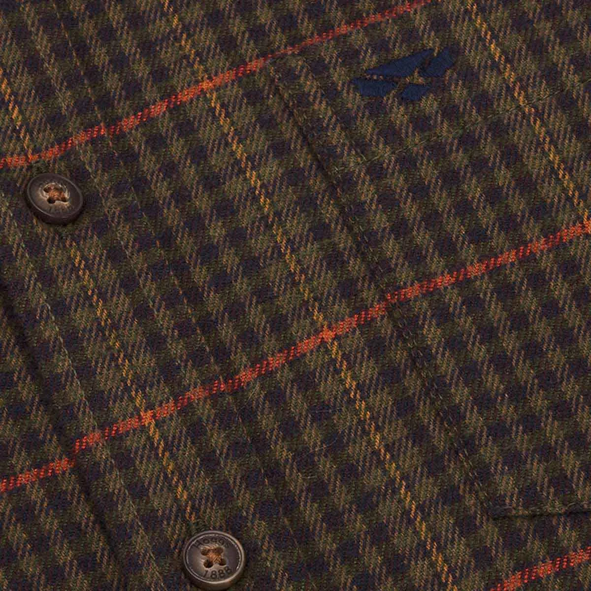 Hoggs of Fife Harris Cotton/Wool Twill Check Shirt