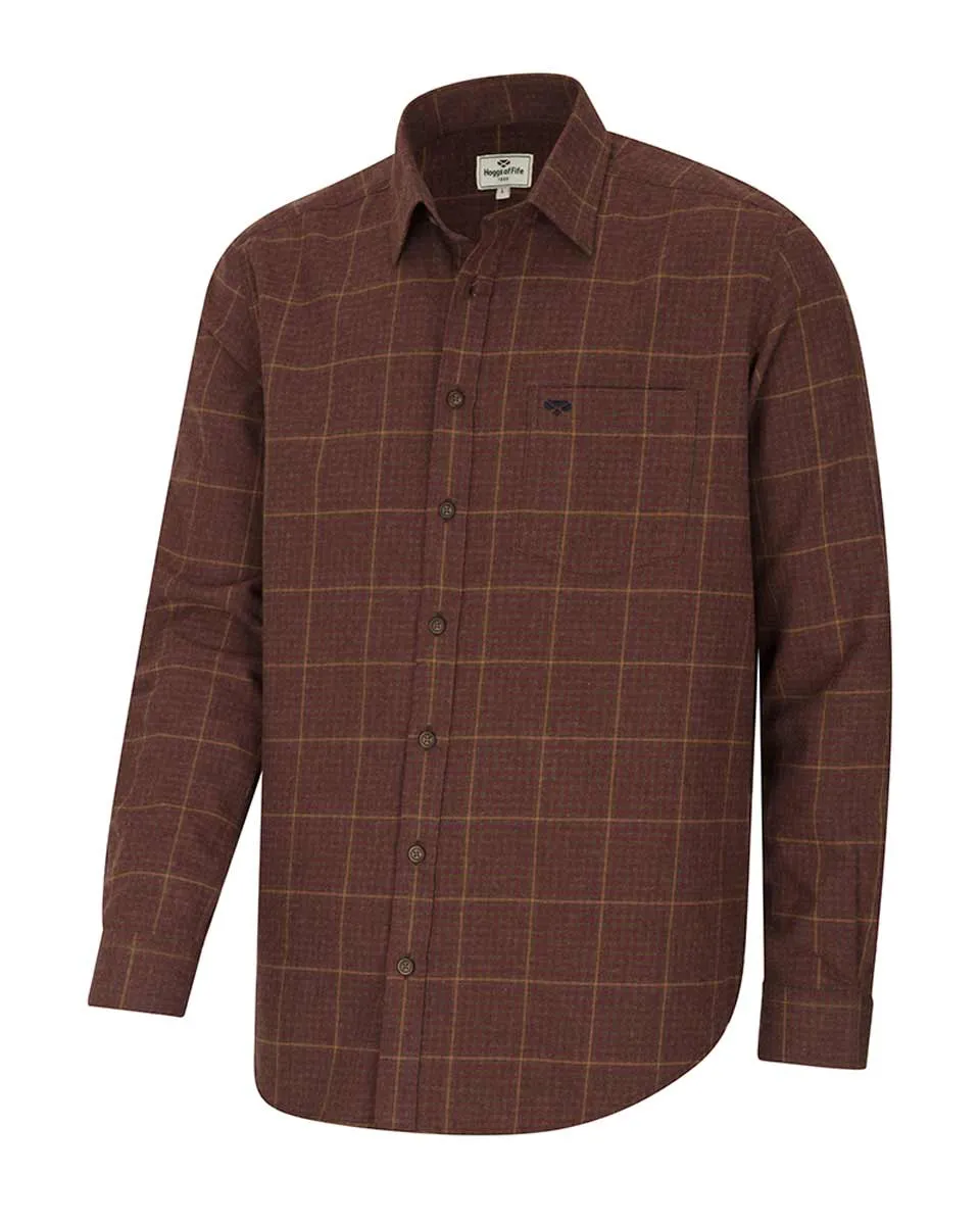 Hoggs of Fife Harris Cotton/Wool Twill Check Shirt