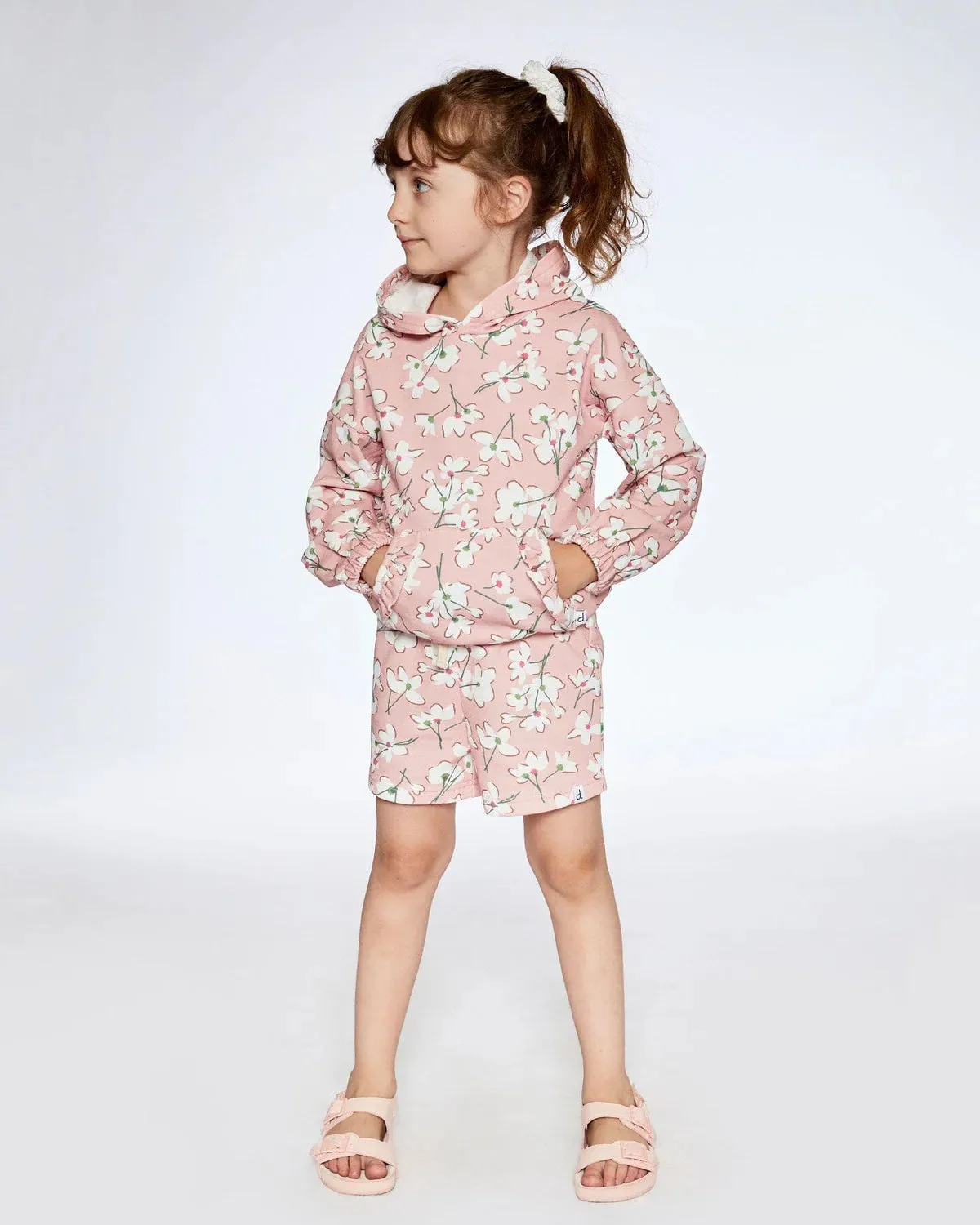 Hooded Floral Sweatshirt/Deux Par Deux