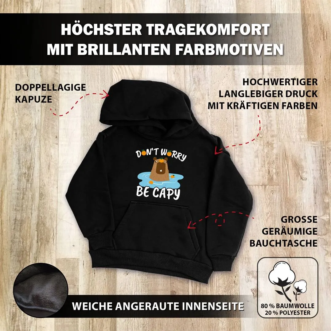 Hoodie Kinder - Don't worry be Capy