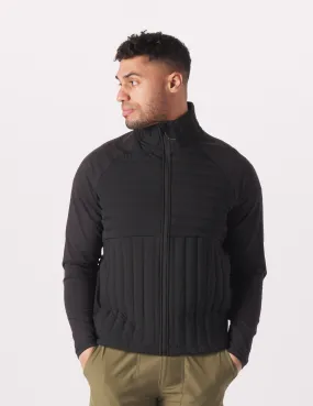 Hybrid Puffer Jacket: Black