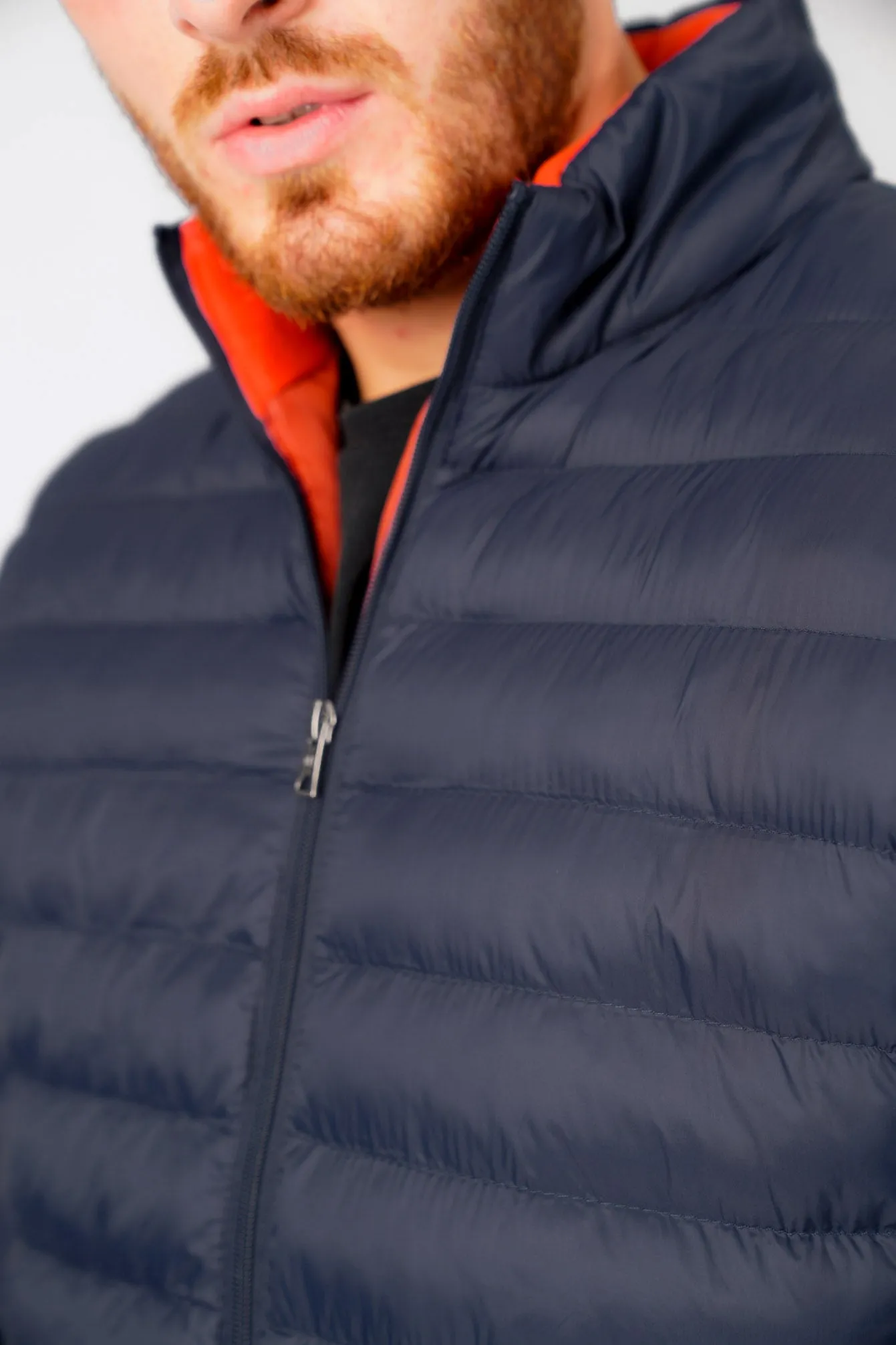 Inigo Funnel Neck Quilted Puffer Jacket in Mood Indigo - Tokyo Laundry