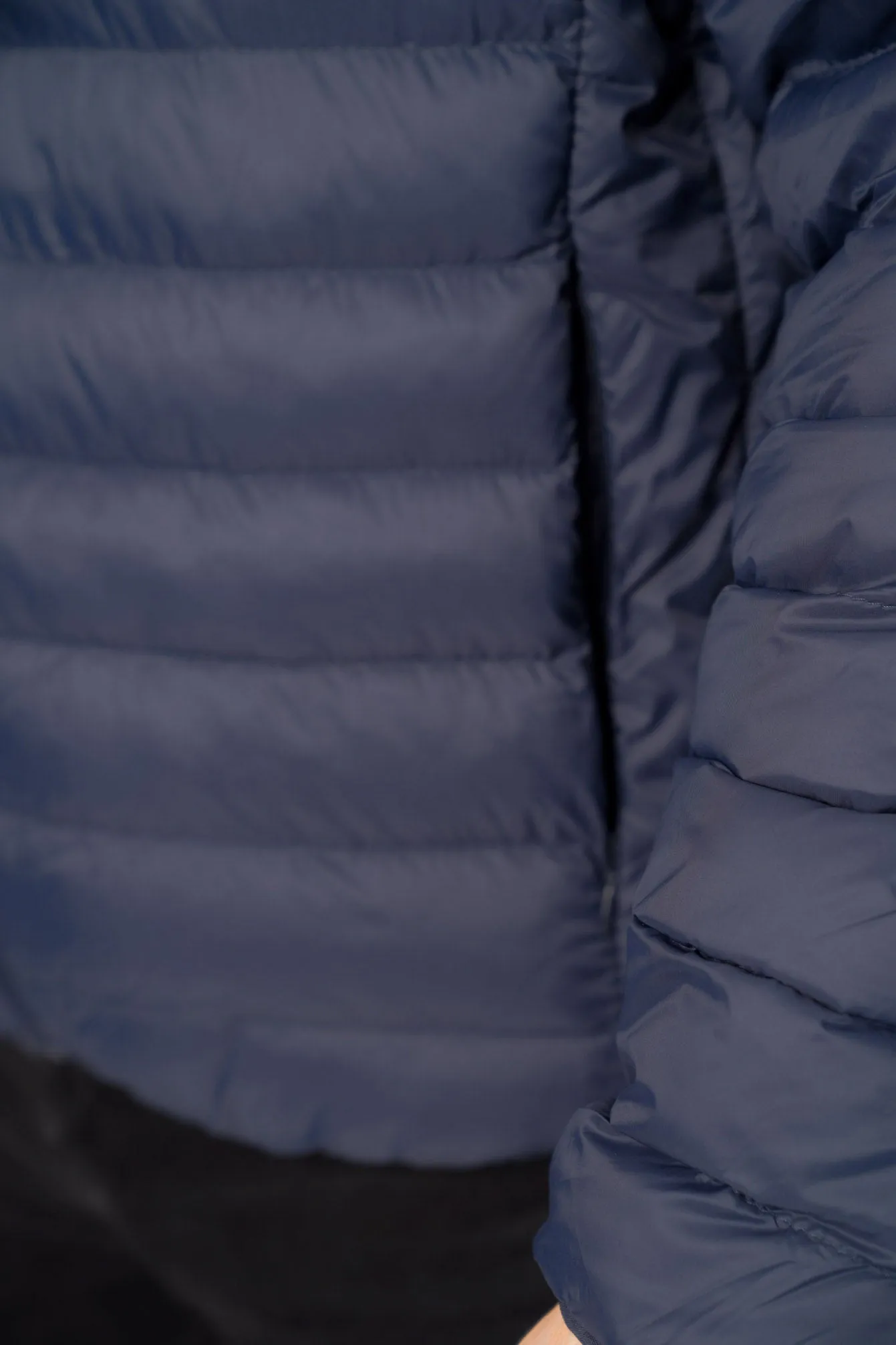 Inigo Funnel Neck Quilted Puffer Jacket in Mood Indigo - Tokyo Laundry