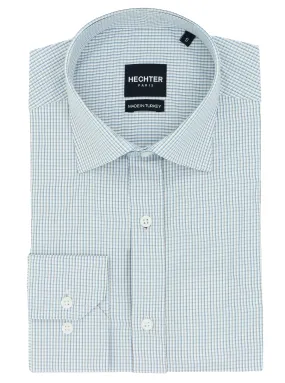 Jacque Business Navy Microchecked Shirt