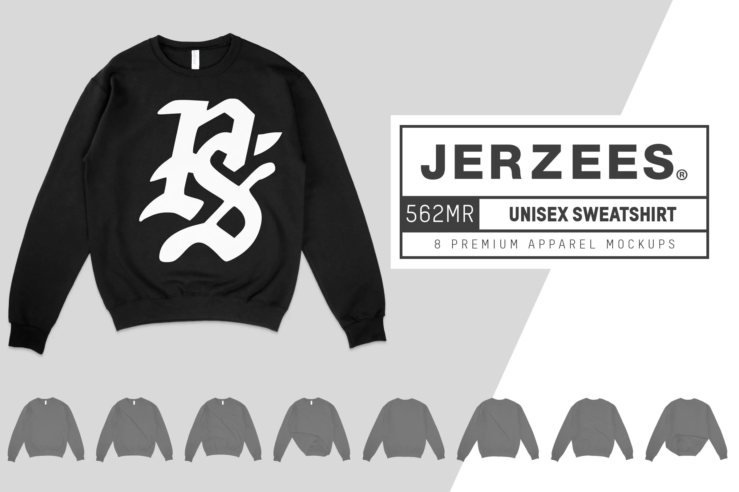 Jerzees 562MR NuBlend Unisex Sweatshirt Mockups