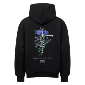 Jesus Cross Flower Oversized Hoodie BackPrint
