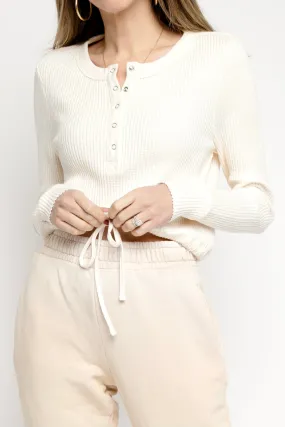 Jumbo Stark Thermal Henley in Light Shell