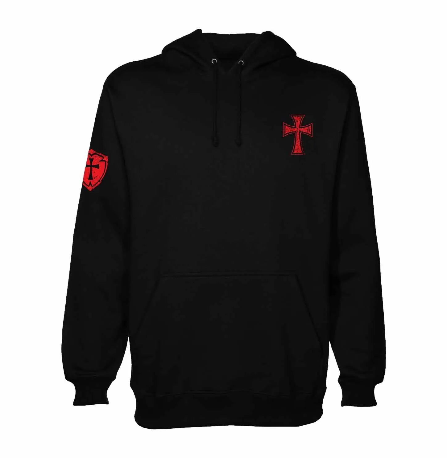 Knights Templar Crusader Hoodie | Christian Knight Order | Crusader Red Cross | Knights Templar Cross | Cross bible | Unisex Hoodie