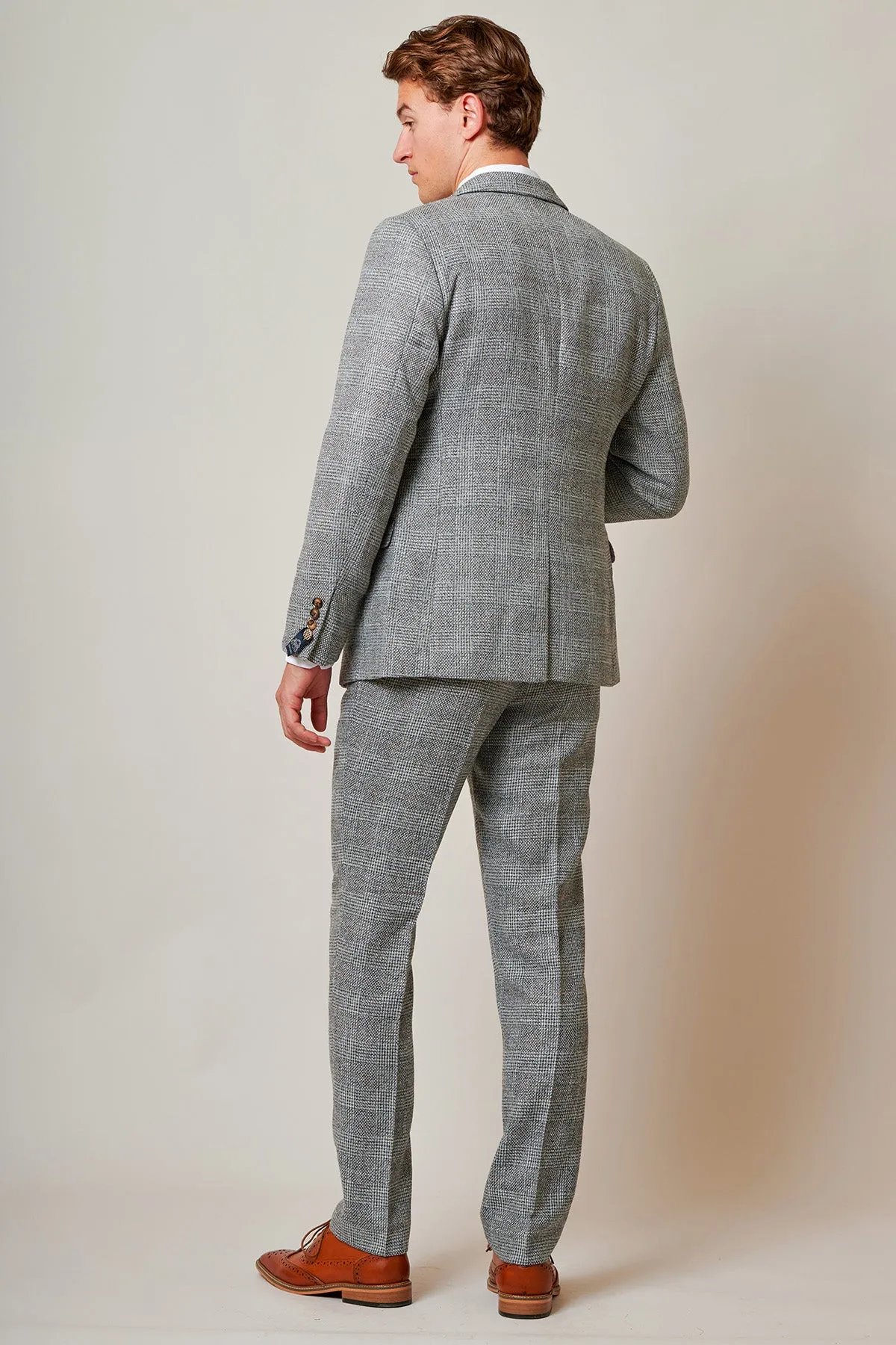 KRIS - Silver Grey Tweed Two Piece Suit