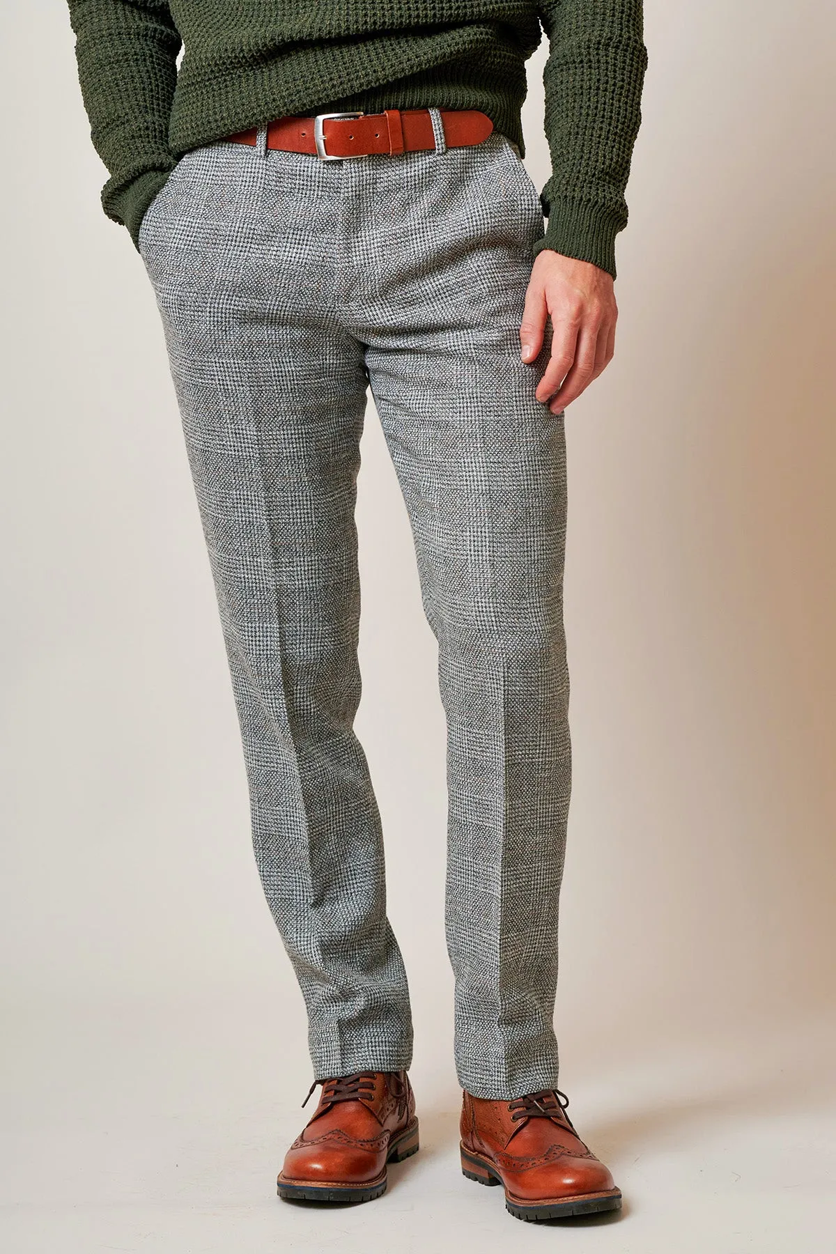 KRIS - Silver Grey Tweed Two Piece Suit