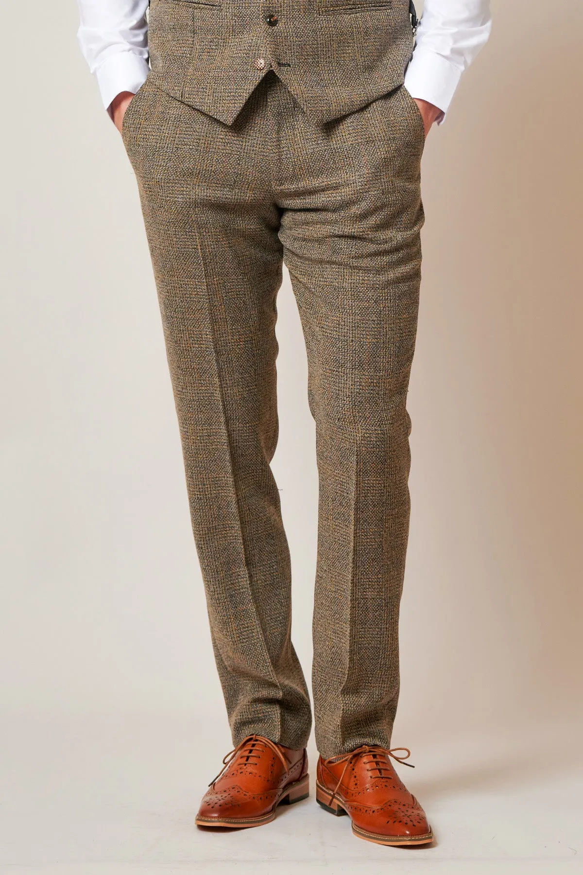 KRIS - Tan Tweed Trousers