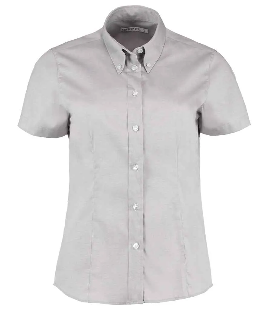 Kustom Kit Premium Short Sleeve Tailored Oxford Shirt (Ladies)