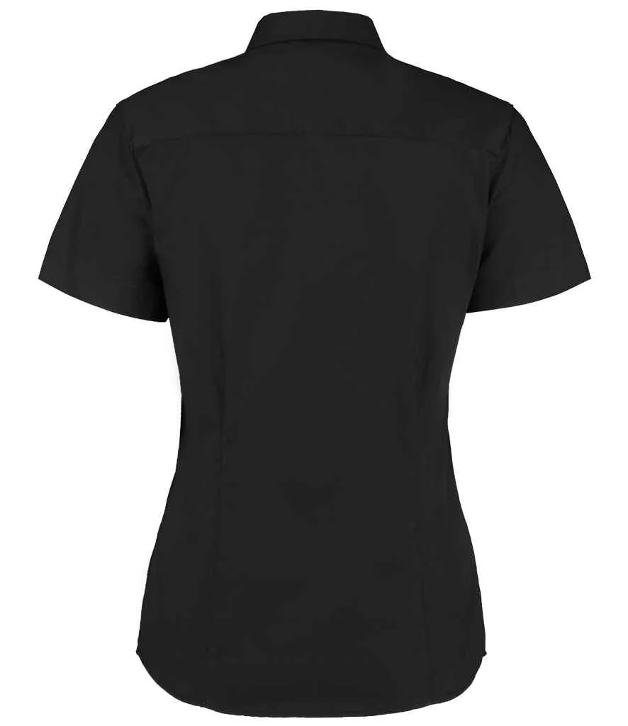 Kustom Kit Premium Short Sleeve Tailored Oxford Shirt (Ladies)