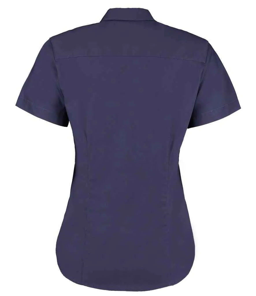 Kustom Kit Premium Short Sleeve Tailored Oxford Shirt (Ladies)