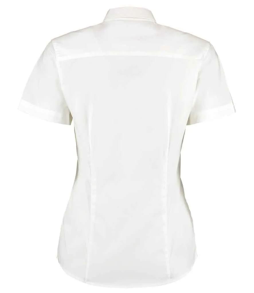 Kustom Kit Premium Short Sleeve Tailored Oxford Shirt (Ladies)