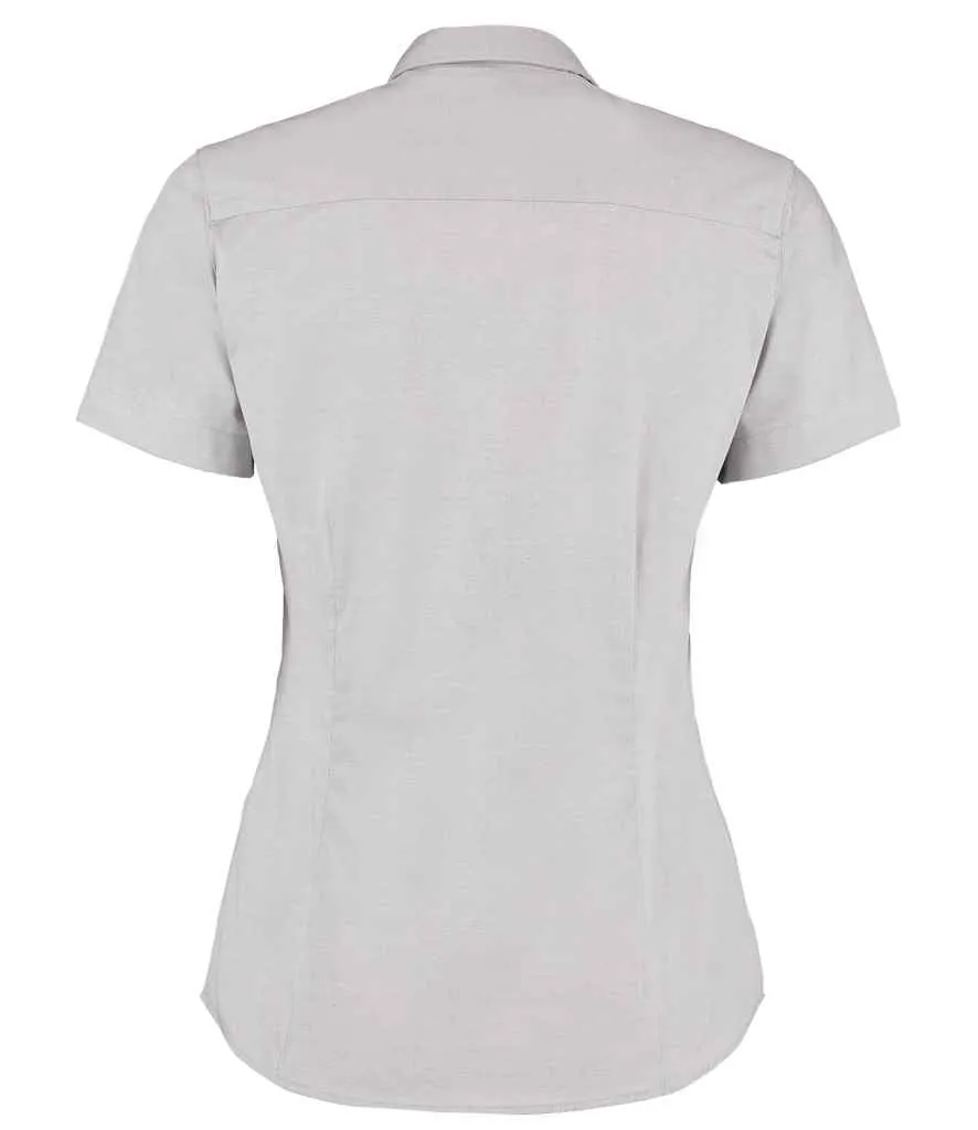 Kustom Kit Premium Short Sleeve Tailored Oxford Shirt (Ladies)