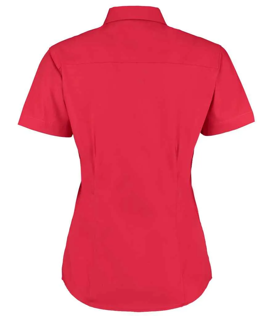 Kustom Kit Premium Short Sleeve Tailored Oxford Shirt (Ladies)