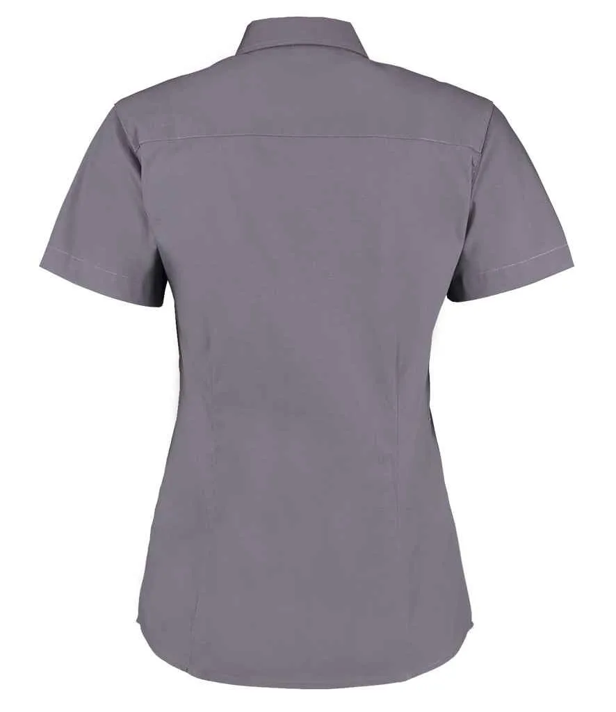 Kustom Kit Premium Short Sleeve Tailored Oxford Shirt (Ladies)