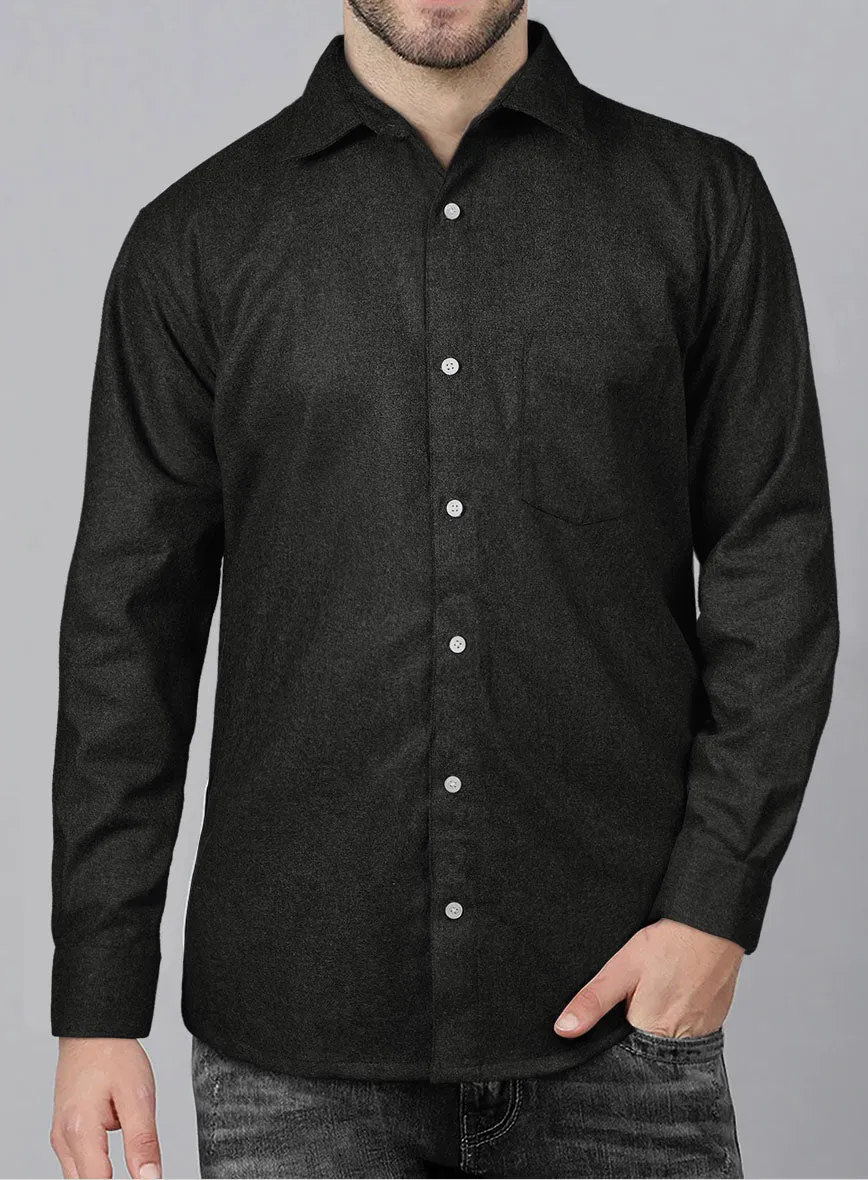 Light Weight Hamburg Charcoal Tweed Shirt